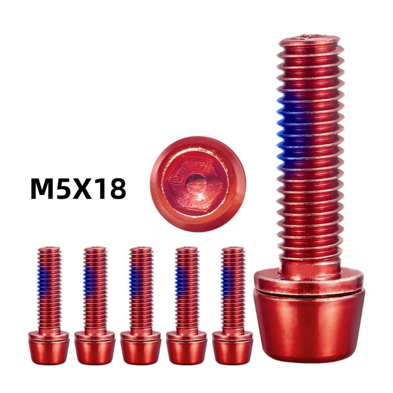 6pcs Multifunctional Bike Disc Brake Pad Bolts Fixing Screws Cycling Accessory for Cycling Maintenance