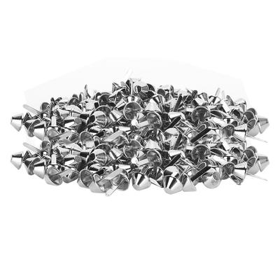 200 Stück Flache Füße Nieten Silber DIY Leder Gepäcktaschen Handtaschen Bastelzubehör 12mm
