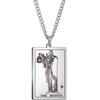Tarot Stainless Steel Necklace Men'S Hip Hop Personality Retro Square Pendant Sweater Necklace