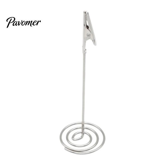 Office Desk Accessories Metal Place Card Holder with Spiral Base, Table Numbers Display Gold Holders Rack, Desktop Memo Photo Clip Stand for Weddings