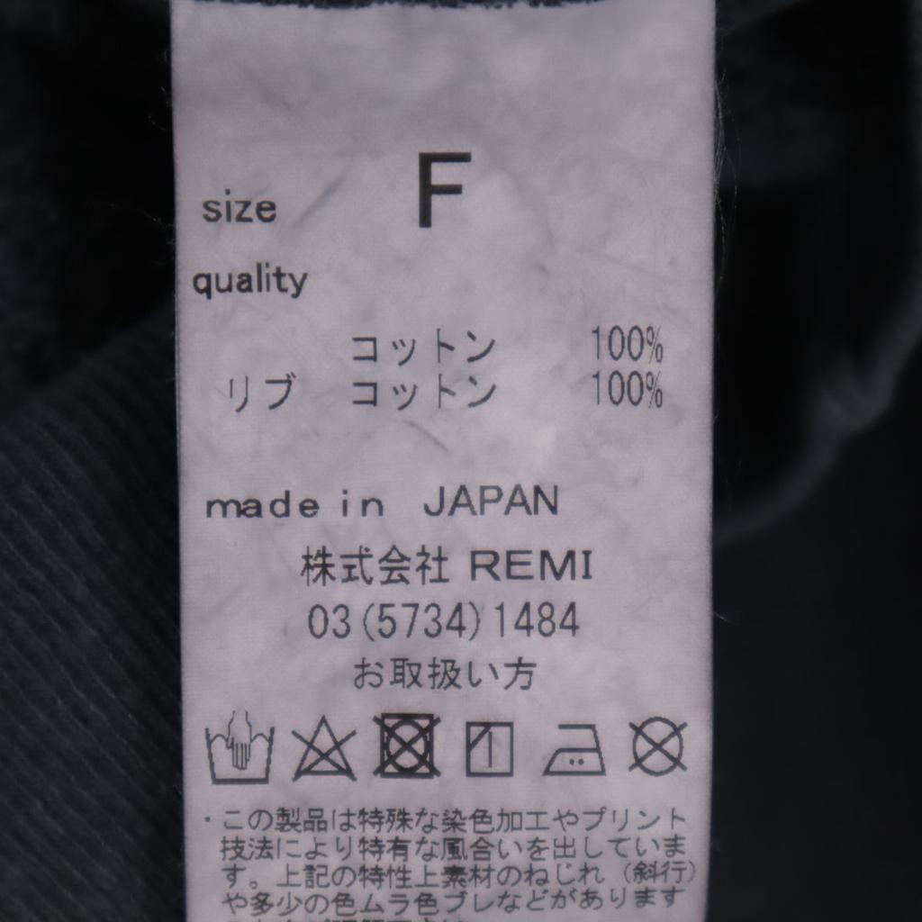 REMI RELIEF made in Japan Long sleeve sweat trainer F gray Men's Used