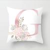 Flower Letter Pillow Soft and Breathable Sofa Car Lumbar Support Office Waist Protection Pillowcase