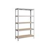 SONGMICS 5-Tier Shelving Unit, Steel Shelving Unit for Storage, Tool-Free Assembly, for Garage, Shed, Load Capacity 875 kg, 60 x 120 x 200 cm, Silver