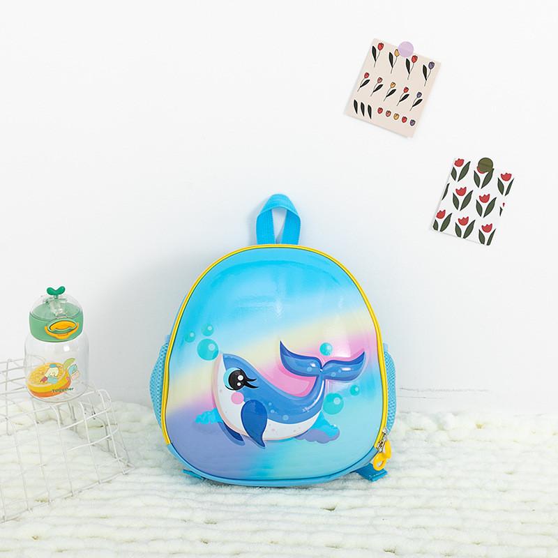 Adorable Cartoon Dolphin Preschool Backpack Lightweight For Boys And Girls Ages 3 To 6