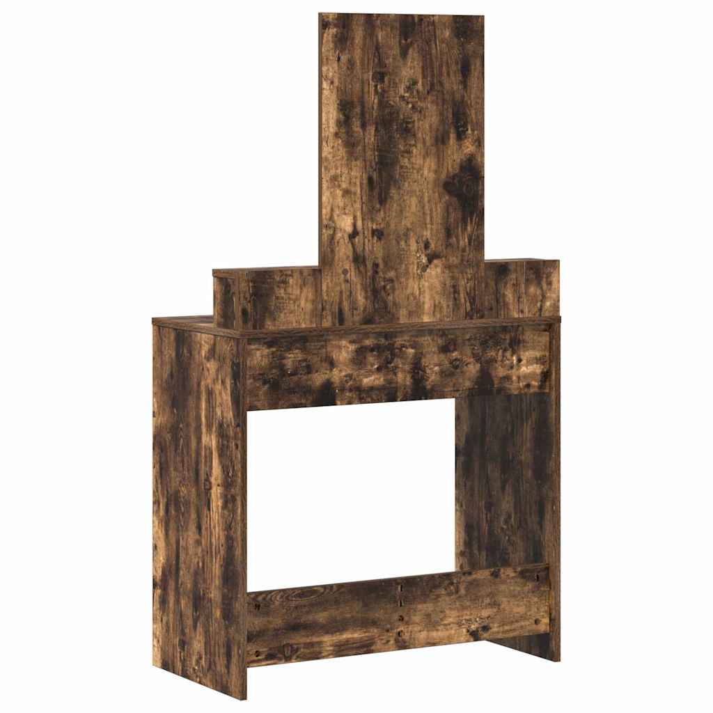 Makeup Table Smoked Oak 79 x 41 x 140 cm Engineered Wood