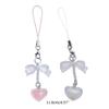 Heart Bowknot Hanging Pendant Y2K Phone Strap Cute Bag Decoration for Girls