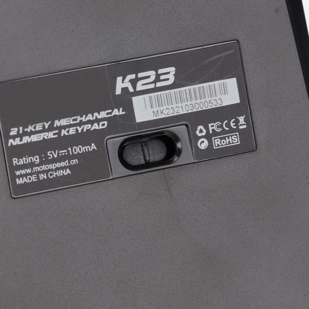 21-Key Mini Wired Keyboard with Backlit Mechanical Keyboard, Stepped Keycaps, USB Type-C Interface (Red Switches)