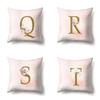 Polyester Pillowcase Home Fantasy Watercolor Print Pillowcase 26 English Letter Cushion Cover