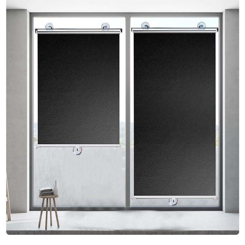Window Glass Sunshade Roller Curtain Kitchen Shade Punch-free Suction Cup Retractable Office Heat Insulation Sunscreen Curtain