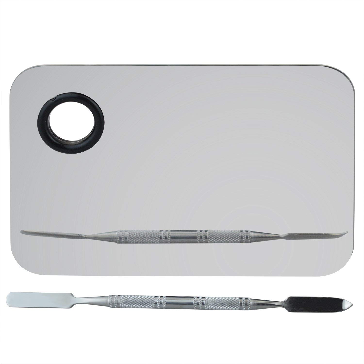 

cnomg Палитра для косметики и нержавеющая сталь с палочкой для макияжа, Сталь,