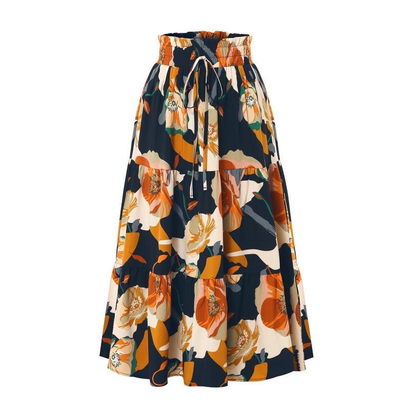 

Women s Floral Pattern Printed Casual Summer/ Spring Short Skirt XL