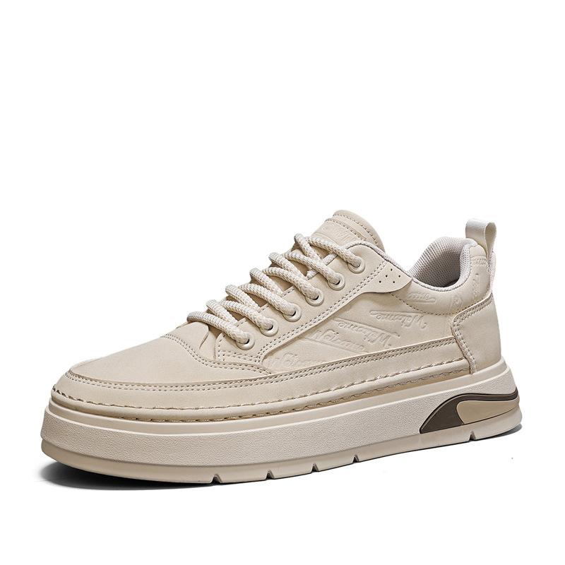 

Трендовая повседневная обувь мужская обувь осень-зима новая мужская молодежная обувь с низким верхом кожаная поверхность толстая подошва повышающая износостойкость спортивная обувь 44