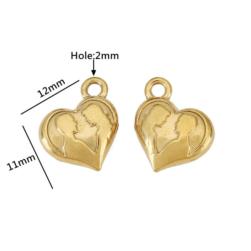 3pcs Lipstick Rabbit Conch Lovers Charms Skull Heart Mushroom Stainless Steel Pendants for DIY Necklace Bracelet Jewelry Making