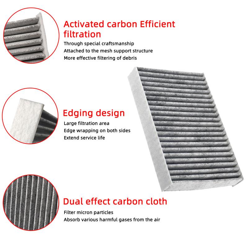Car Cabin Air Filter for Toyota RAV4 2019-2024 Auto Filters Carbon Fiber 2019 2020 2021 2022 2023 2024