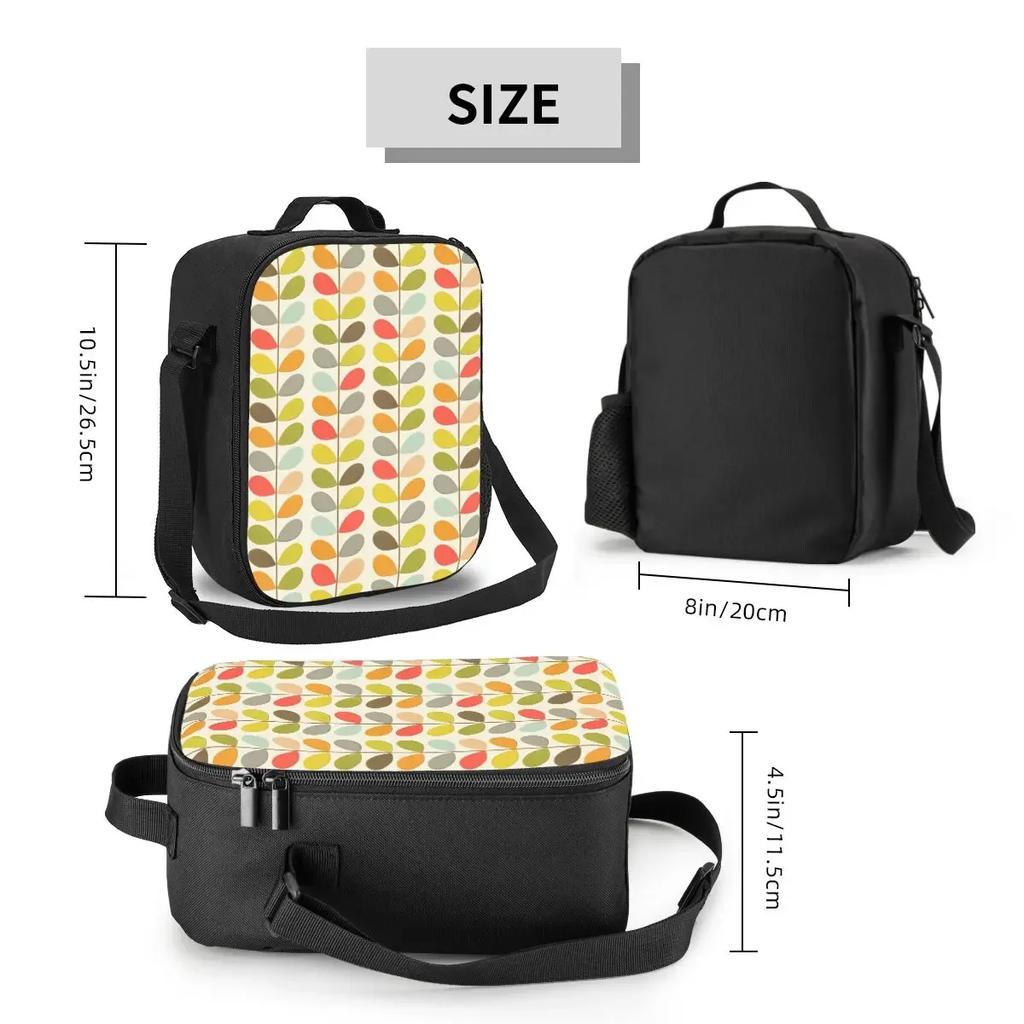 Bolsa de Almuerzo Personalizada Orla Kiely para Mujer, Calentador Cálido, Fiambrera Aislante para Estudiante, Escuela
