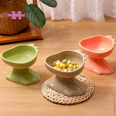 Pet Bowl,Cartoon Dinosaur Shape, 15-degree Tilted, Cat Bowl Neck Protector, Dog Food Feeding Bowl - Pet Supplies