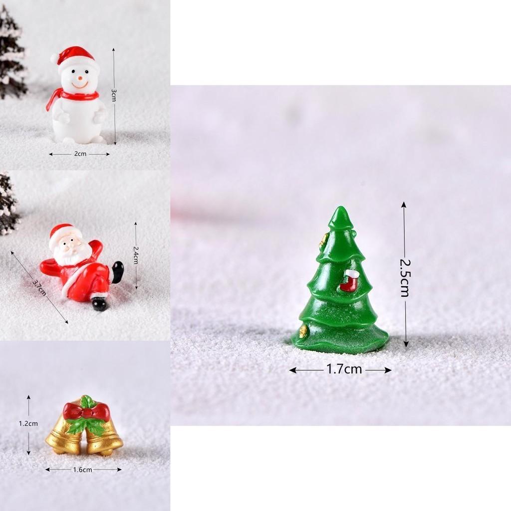 Charming Resin Santa And Snowman Miniature Ornaments For Festive Diy Decor