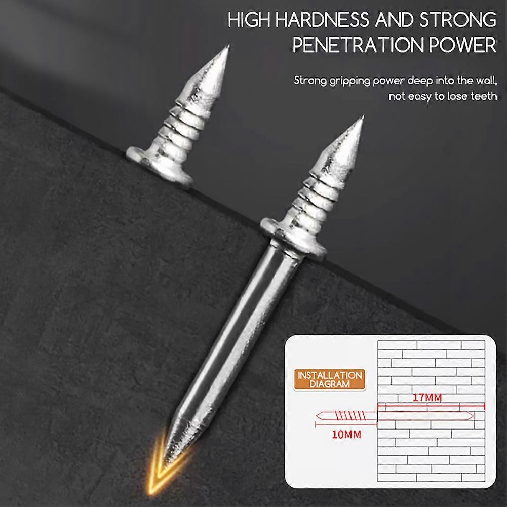 Double-Headed Skirting Nails Upgraded Thread Seamless Nails for Skirting Boards, Invisible No Trace Safety Screws