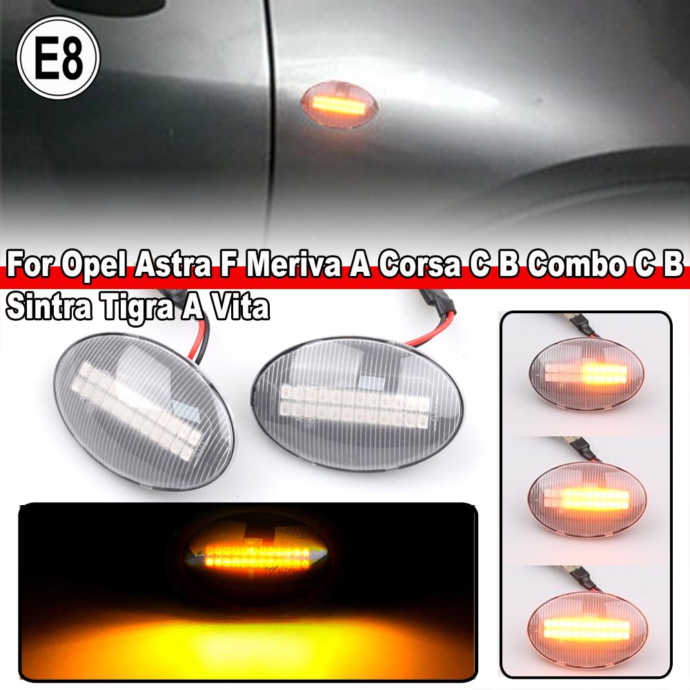Dynamic LED Flashing Turn Signal Side Marker Lamp Car Light for Opel Combo C B Tigra A Astra F Meriva A Corsa C B Sintra Vita