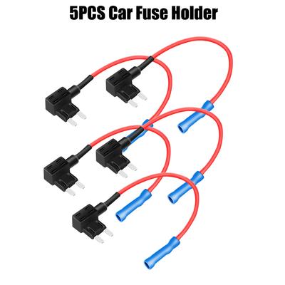 12V Bil Säkringsdosa Hållare APM Tap Mini Blad Mikro ATM Adapter Auto Motri Försäkring 5 st