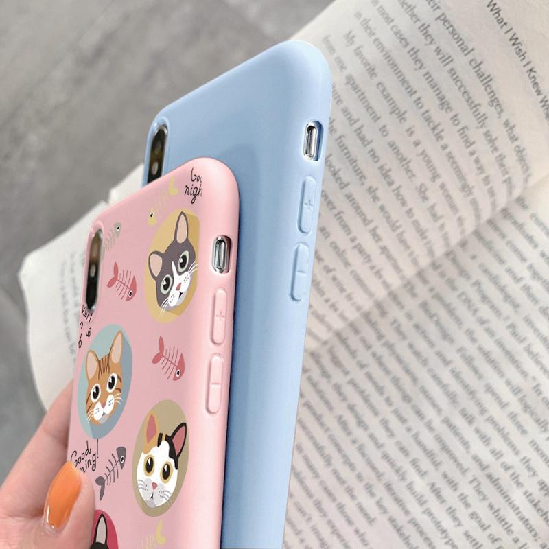 Custodia Morbida in Silicone con Motivo Gatto Per Samsung M35 A55 A35 Xiaomi Redmi Note 13 Poco C65 iPhone 15 Huawei Honor Realme Cover Protettiva Antiurto per Fotocamera