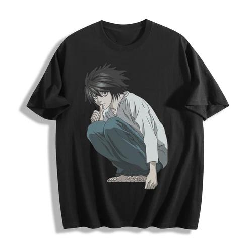 Anime Charcoa Death Note Black T Shirt Size S 4XL S