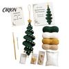 Festive Yarn Crafts Crochet Doll Spiral Ornament DIY Kit, Holiday Craft Set with Winter Hobby Kit Soft Yarn, Beads, Christmas Tree Hanging for Window
