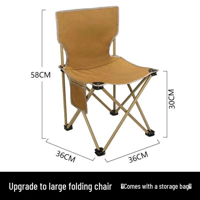 Portable Outdoor Folding Chair - Ideal for Camping, Fishing, Beach, and BBQs with Durable Oxford Cloth Seat