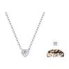 Aijiasha Brilliant Heart Series Love Small Romance Light Luxury 925 Silver Necklace Women's Silver 02620642-136-TU