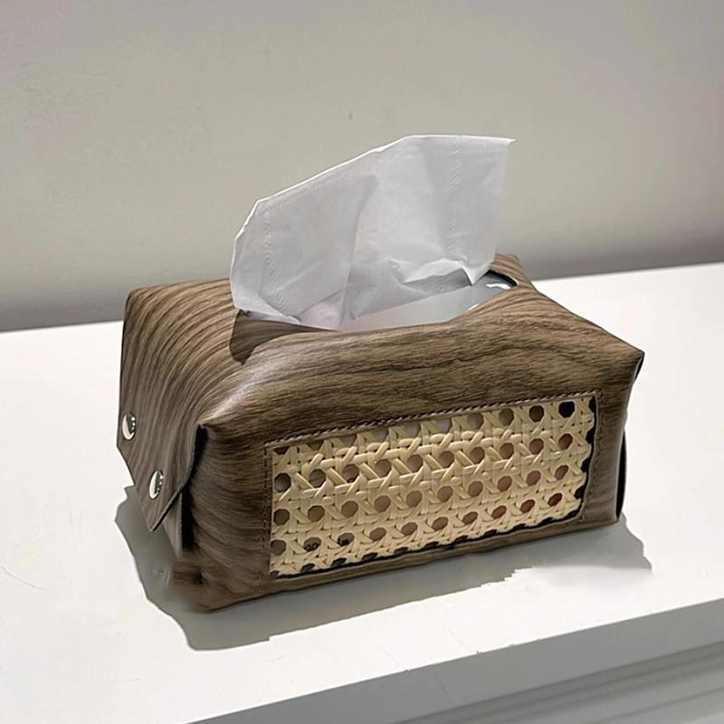 

Leather Tissue Box Vintage Living Room Storage Boxes Creative House Accessories Interior Home Tissue Boxe Luxury Design Boxes
