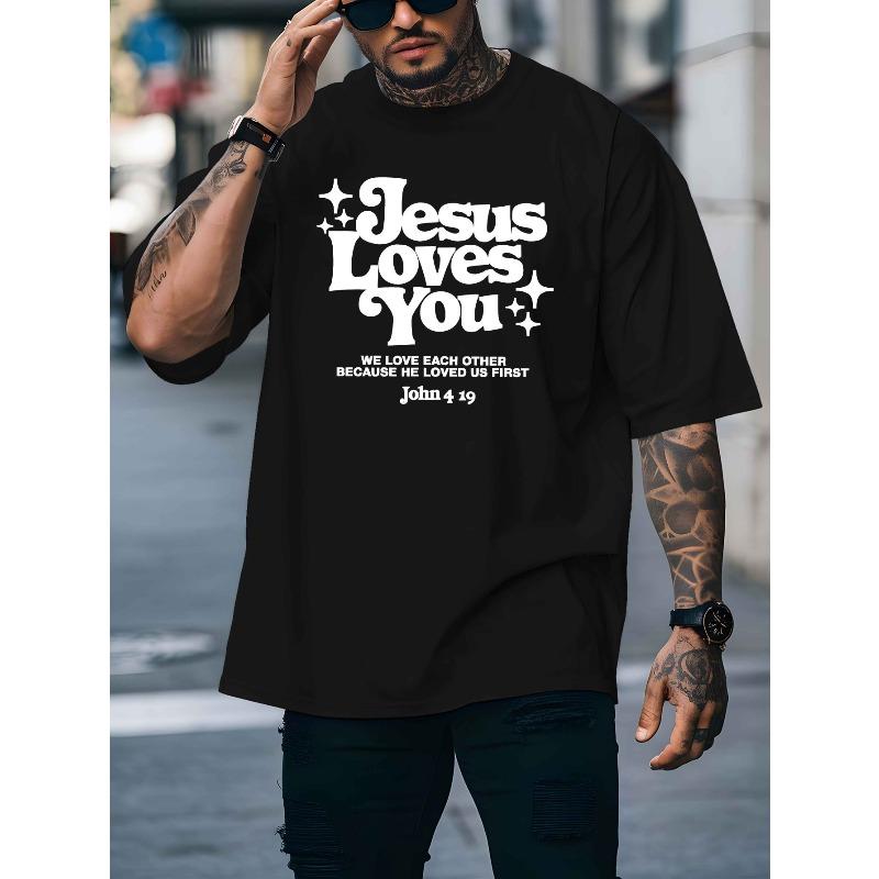 

We Love Each Other New Summer Outdoor Men S Short-Sleeved T-Shirt Summer Fashion Trend Top Printed Men S Bottoming Shirt 4XL чорний