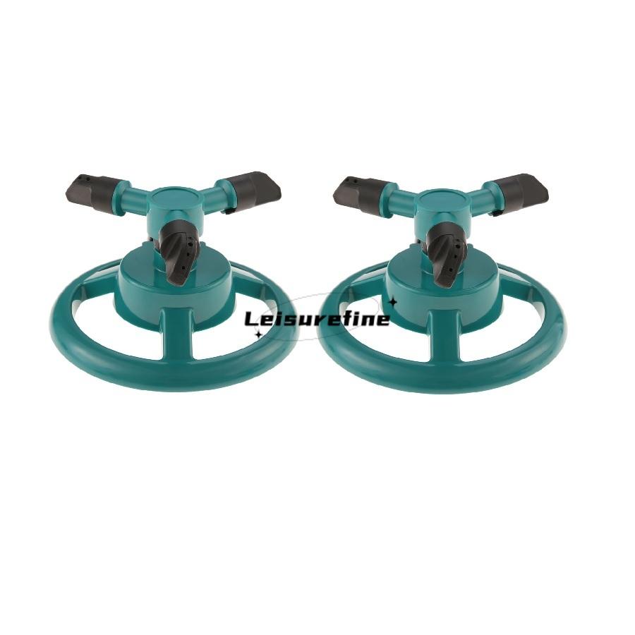 360° Automatic Rotating Nozzle Garden Sprinkler with Base Three-Prong Quick Coupling Lawn Irritation System Effective Watering