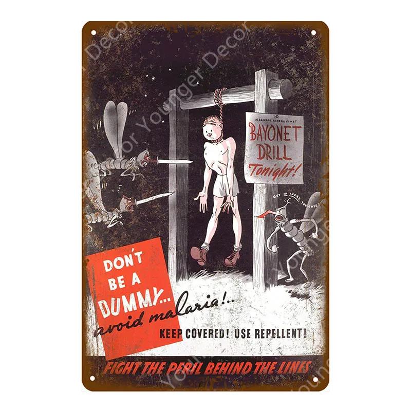 World War Metal Signs Russian Military Political Poster Vintage Wall Decorative Plaque For Pub Bar Club Home Decor YJ039