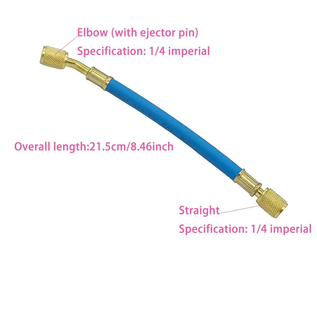 Two-inch 1/4-port refrigerant with ejector pin fluorinated tubing, R12 R22 oil filling, leak detection and dosing