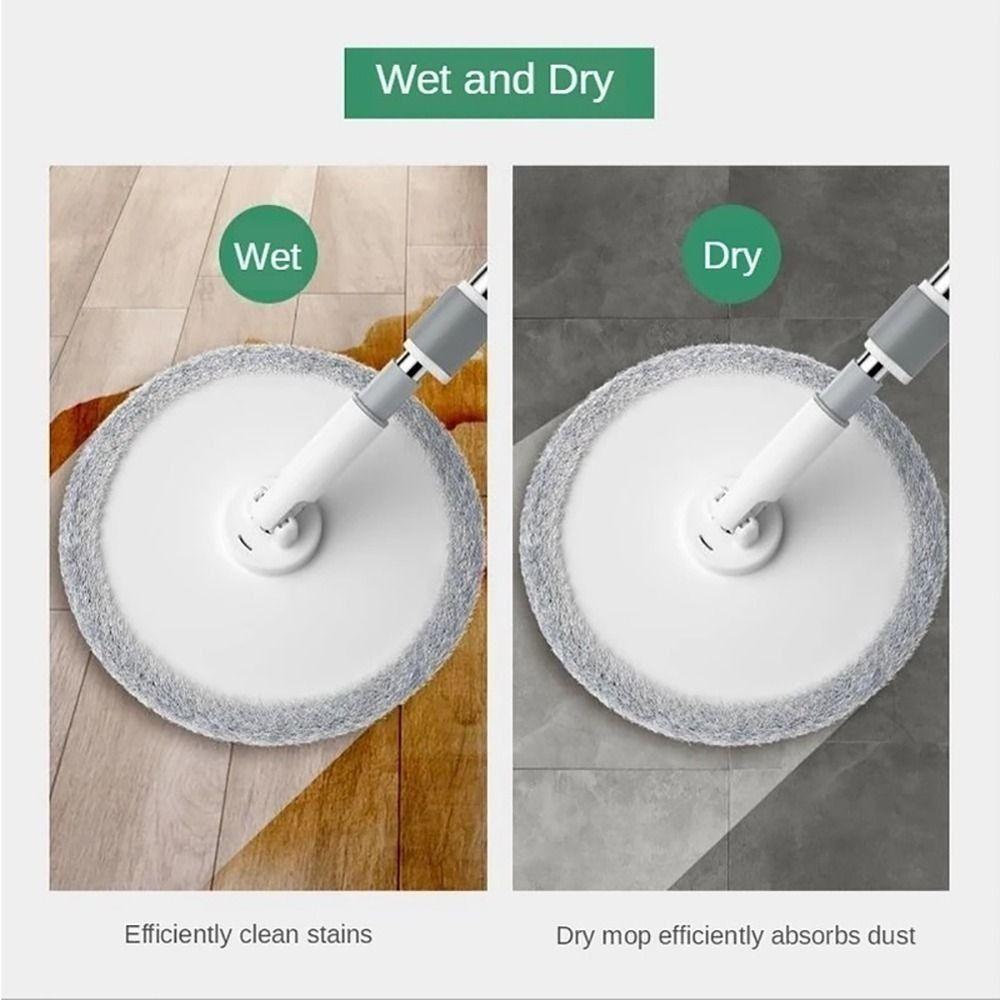 1pc Microfiber Self Wash Spin Mop 360 Rotating MopHead Cleaning Pad