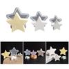 3 Pieces Sturdy Silicone Star Moulds Fashion Accessory for Artistics Christmas Creation and Plaster Crafting Supplies