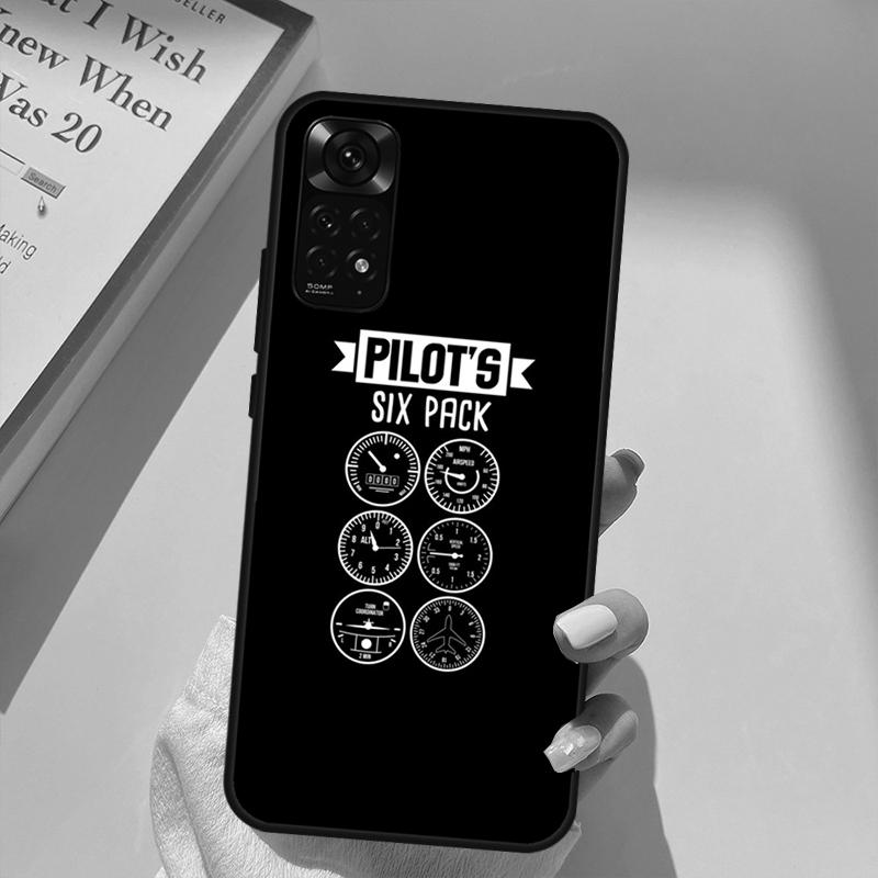 Aviation Aeroplane Pilot Cockpit Case For Xiaomi Redmi Note 11 10 Pro 8 9 9S 10S 11S 9A 9C 10A 10C K40 K50 Gaming Cover