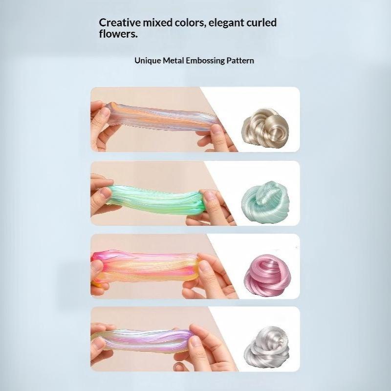 Reusable Putty Liquid  Bouncy Slime Toy Set Kid Safe Mud Stress Relief Color Clay Shape Handmade Diy Handgum Playdough