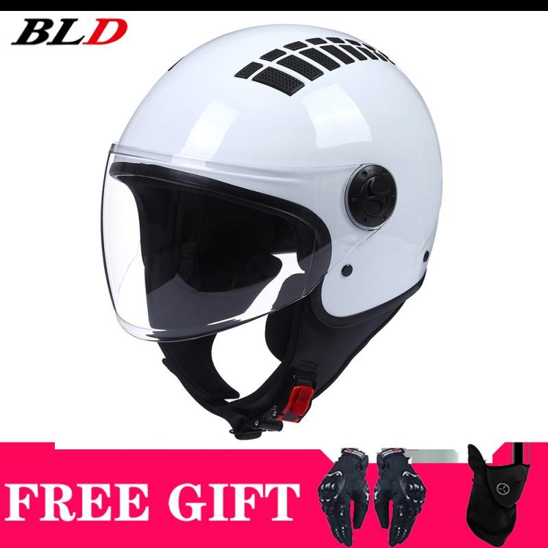 Lightweight Retro Cruiser Motorcycle Helmet Men Women Full Face DOT Approved Vintage Style