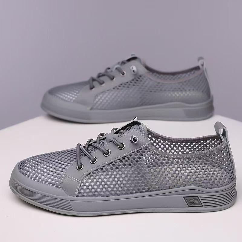 

Летние новые сетчатые мужские дышащие полые сетчатые туфли легкие и нескользящие повседневные туфли спортивные мужские туфли 44