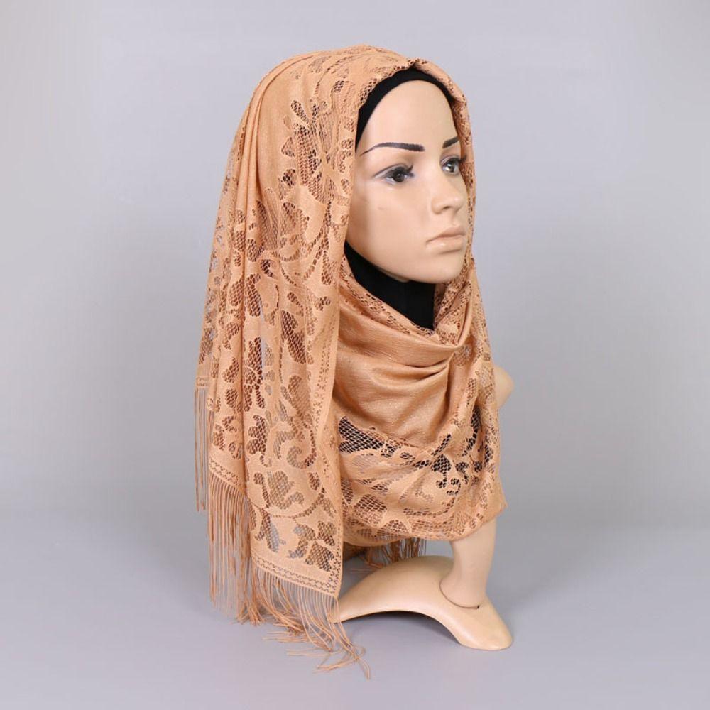 Tassel Summer Wraps Shawl Hollow Evening Dresses Shawls Breathable Hijab Cover  Wedding Shawl