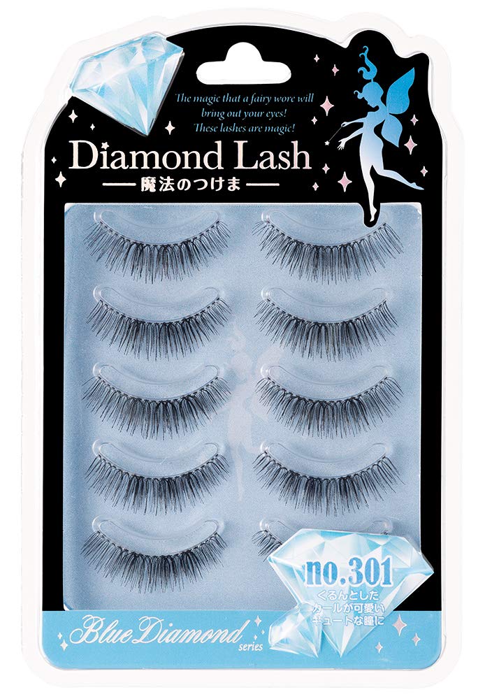 

Diamond Lash [no.301] 5 pairs (for upper eyelashes) Creates cute, adorable eyes with a lovely curl.