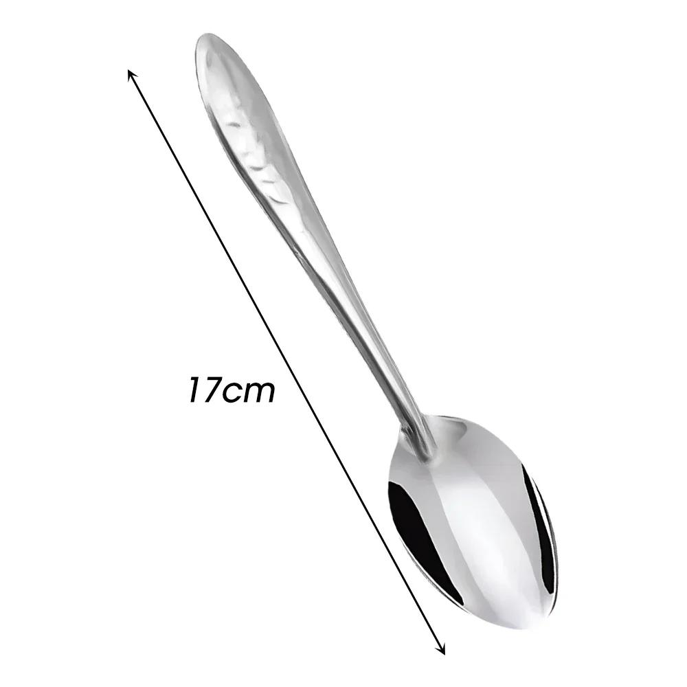 30/5pcs Stainless Steel Spoon Long Handle Soup Spoon Ice Cream Dessert Scoops Milk Coffee Teaspoon Kitchen Tableware Utensils