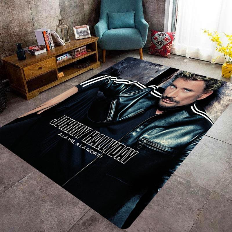 Johnny Hallyday: Life Death carpet Suitable for all seasons floor mats Dormitory decoration Protective pad Fashion