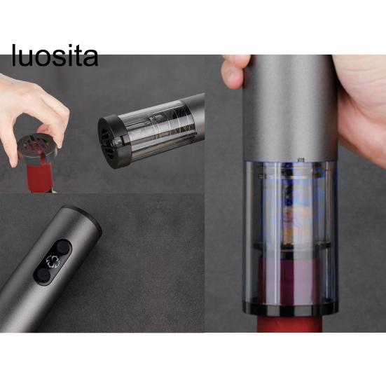 Otvírák na 1 lahve, dobíjecí elektrický otvírák na víno, automatický extraktor korku pro domácí barovou párty bez námahy