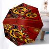 Turtles,Aboriginal Automatic Folding Umbrella  8 Ribs Lightweight Design, Durable Iron Frame, Compact and Portable, Ideal Birthday or Christ