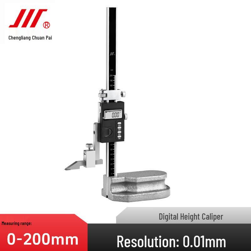 High Precision Digital Height Gauge Instrument, Industrial Grade, Ruler Range 0-200/300/500mm