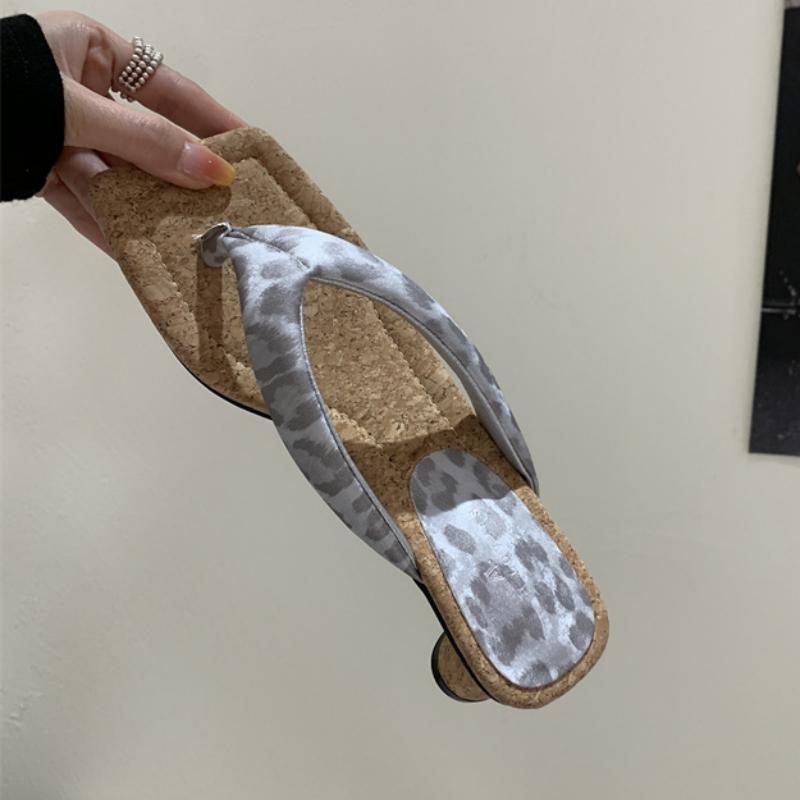Fashion Bailamos Summer Brand New Women Slipper Low Heel Flip Flops Slip On Beach Slides Square To Dress Shoes Soft Sandals Mujer