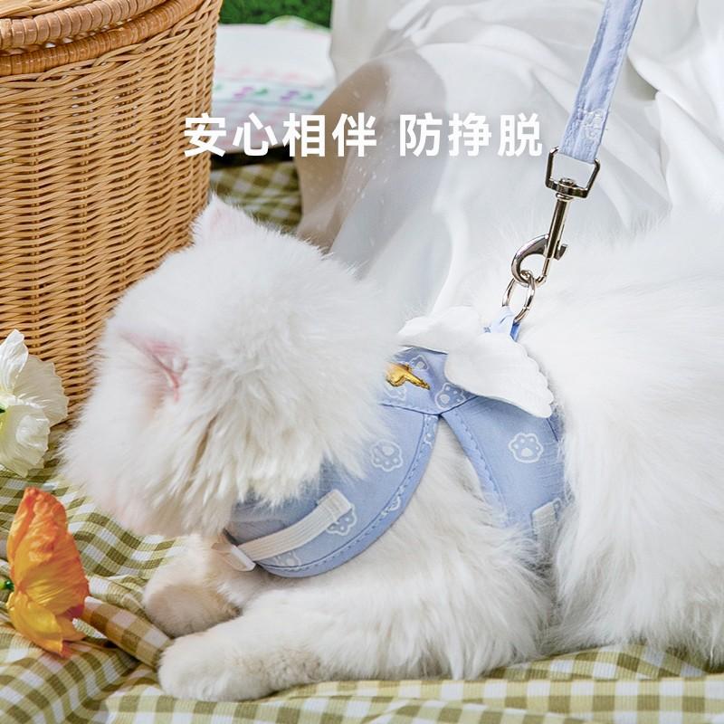 Cat Traction Rope Cat Rope Vest Type Summer Out Dog Cat Traction Anti-break Free Cat Chain Supplies