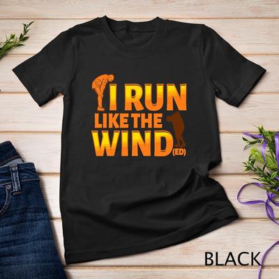 Ich laufe wie der Wind oder außer Atem Lustig Laufen Joggen Spaß Geschenk Unisex T-Shirt